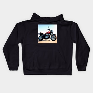 Vintage Motorcycle Desert Kids Hoodie